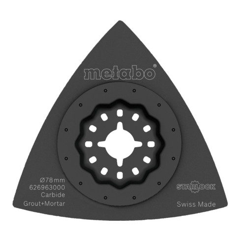 Metabo Piastra di smerigliatura triangolare HM, per giunzioni e riempimenti, 78mm