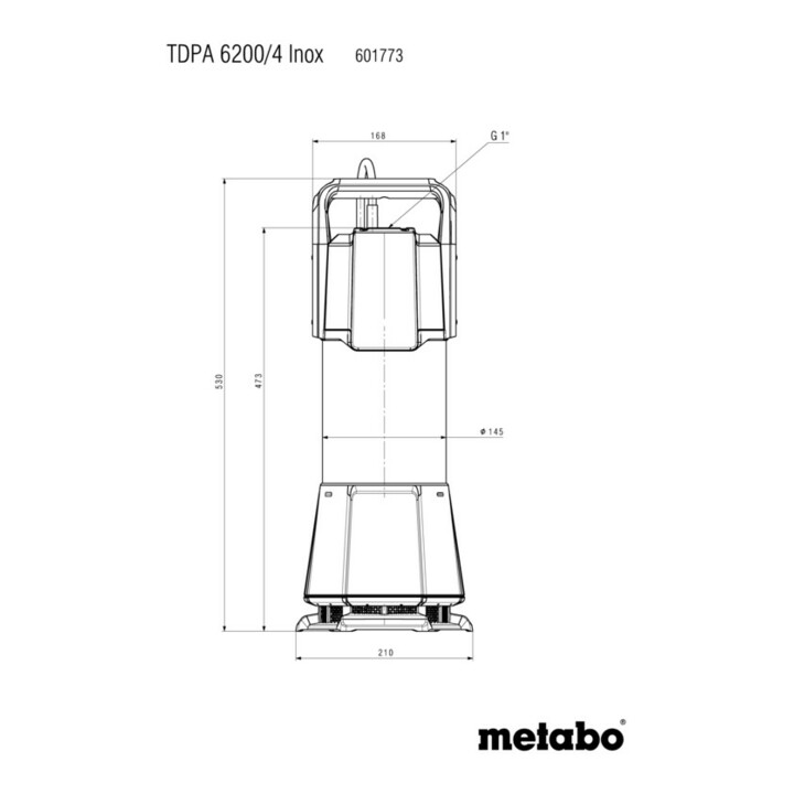 Metabo Pompe submersible TDPA 6200/4 Inox (601773000), carton
