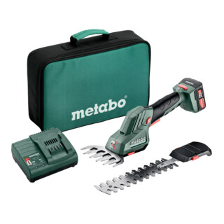 Metabo PowerMaxx SGS 12 Q accu struik- en grasschaar Gereedschapstas; 12V 1x2Ah Li-Ion + SC 30