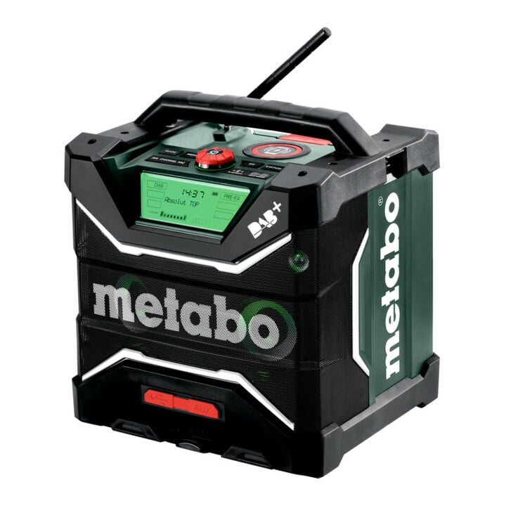 Metabo Radio de chantier sans fil RC 12-18 32W BT DAB+ (600779850) avec fonction de chargeur, carton