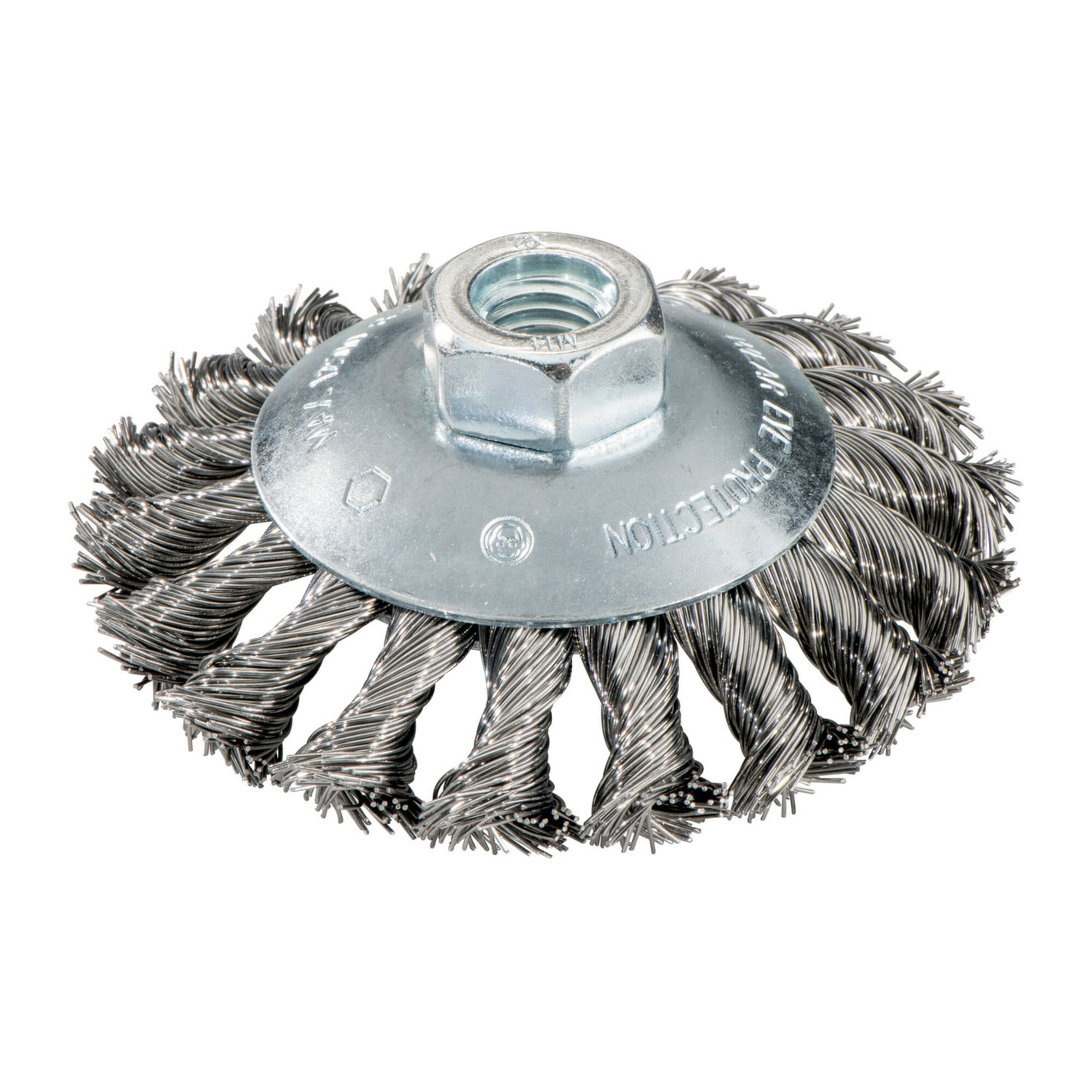 Metabo Rundbürste 100x0,5x10 mm/ M 14, Stahldraht gezopft, gekröpfte Ausführung, Drahtstärke 0,50 mm