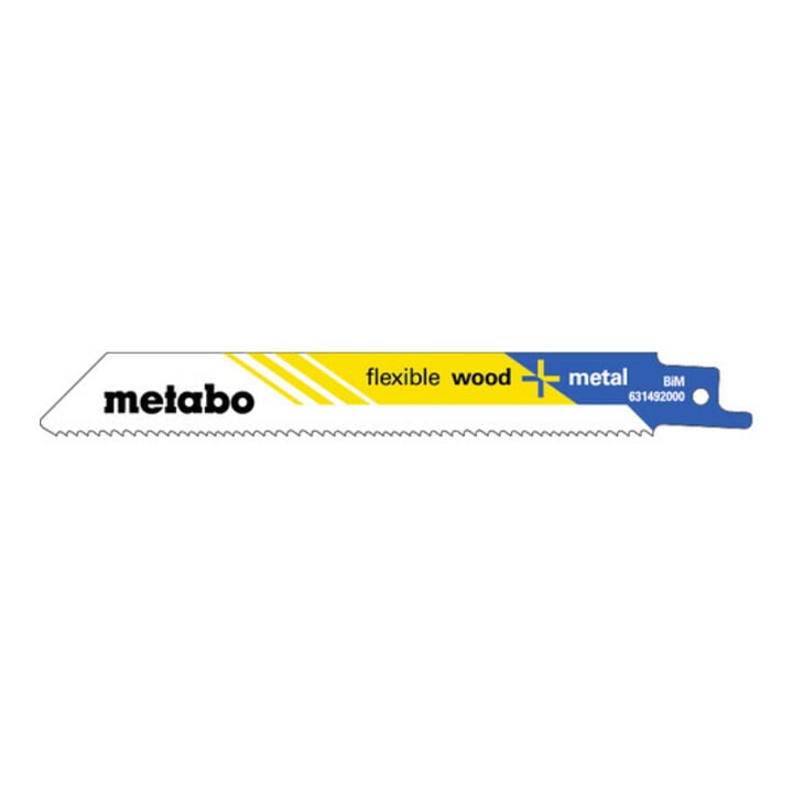 Metabo Säbelsägeblätter "flexible wood + metal" 150 x 0,9 mm, BiM, 1,8-2,6 mm/ 10-14 TPI