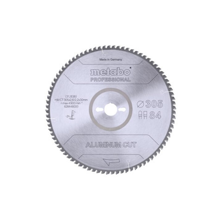 Metabo Sägeblatt "aluminium cut - professional", 305x2,6/2,2x30 Z84 FZ/TZ 5°neg
