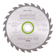 Metabo Kreissägeblatt "cordless cut wood", Qualität professional, für Handkreissägen