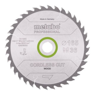 Metabo Kreissägeblatt "cordless cut wood", Qualität professional, für Handkreissägen