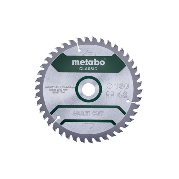 Metabo Sägeblatt "multi cut - classic", 160x2,2/1,4x20 Z42 FZ/TZ 5°