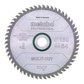 Metabo Kreissägeblatt "multi cut", Qualität professional, für Handkreissägen