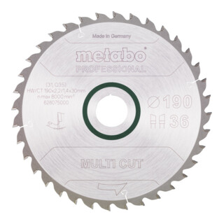 Metabo Kreissägeblatt "multi cut", Qualität professional, für Handkreissägen