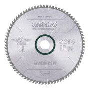 Metabo Sägeblatt "multi cut - professional", 254x2,4/1,6x30, Z80 FZ/TZ, 5°