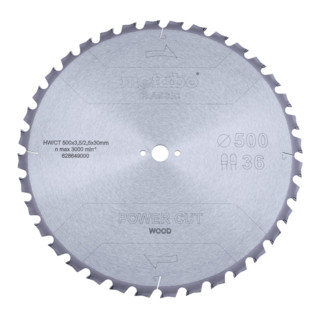 Metabo Sägeblatt "power cut wood - classic", 500x30 Z36 TZ 15°