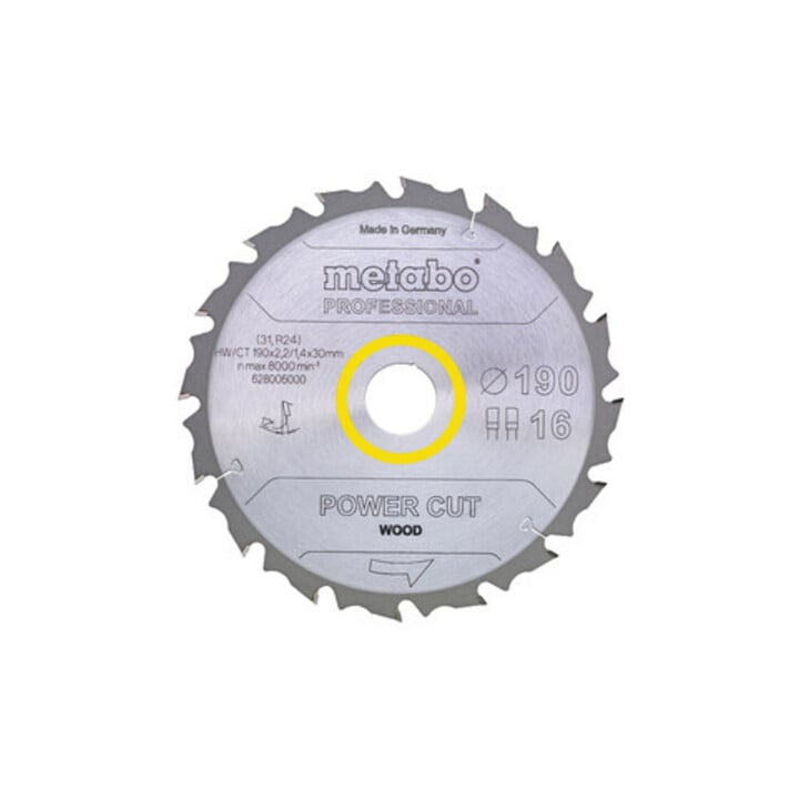 Metabo Sägeblatt "power cut wood - professional", 152x2,4/1,6x20 Z12 FZ 15°