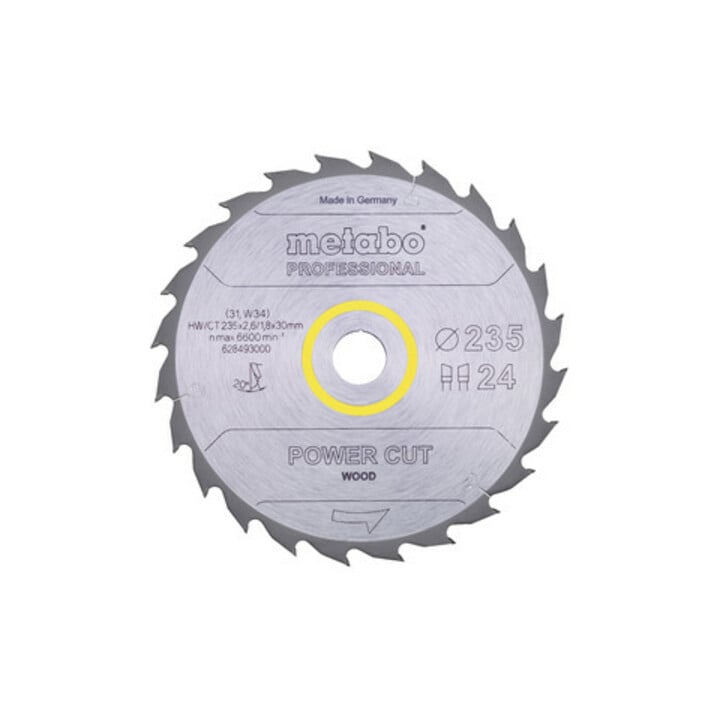Metabo Sägeblatt "power cut wood - professional", 235x2,6/1,8x30, Z24 WZ 20°