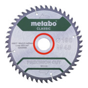 Metabo Sägeblatt "precision cut wood - classic", 190x2,2/1,4x30 Z48 WZ 15°