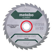 Metabo Sägeblatt "precision cut wood - classic", 216x2,4/1,6x30, Z30 WZ 22°