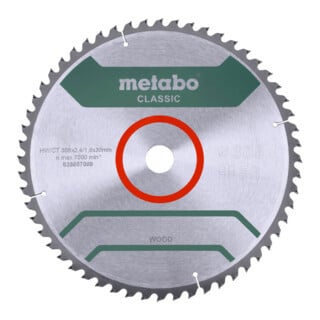 Metabo Sägeblatt "precision cut wood - classic", 305x2,4/1,6x30 Z56 WZ 5°neg /B