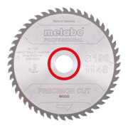 Metabo Sägeblatt "precision cut wood - professional", 190x2,2/1,4x30, Z48 WZ 15°