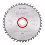 Metabo Sägeblatt "precision cut wood - professional", 250x2,8/1,8x30, Z42 WZ 15°