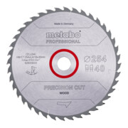 Metabo Sägeblatt "precision cut wood - professional", 254x2,4/1,6x30, Z40 WZ 20°