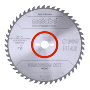 Metabo Sägeblatt "precision cut wood - professional", 300x2,8/1,8x30, Z48 WZ 15°