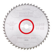 Metabo Sägeblatt "precision cut wood - professional", 315x2,8/1,8x30, Z48 WZ 15°-3