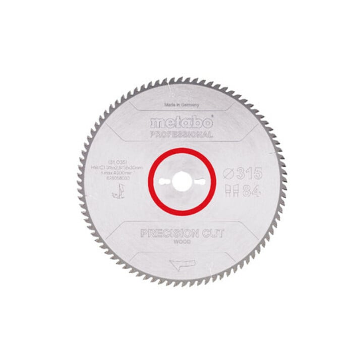 Metabo Sägeblatt "precision cut wood - professional", 315x2,8/1,8x30, Z84 WZ 10°