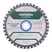 Metabo Sägeblatt "steel cut/sandwich panel - classic", Z40 FZ/FA 4°