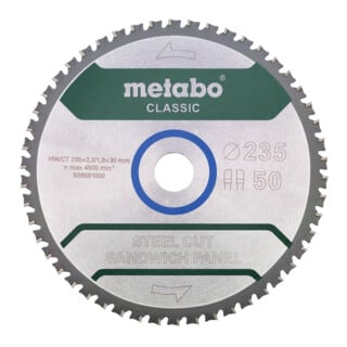Metabo Sägeblatt "steel cut/sandwich panel - classic", 235x30 Z50 FZ/FA 4°