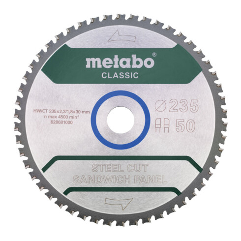 Metabo Sägeblatt "steel cut/sandwich panel - classic", 235x30 Z50 FZ/FA 4°