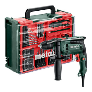 Metabo SBE 650 slagboormachine set (600742710) met 78-delige mobiele werkplaats, kunststofkoffer