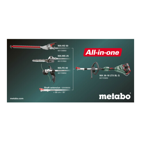 Metabo Schaftverlängerung Garten-Multifunktionssystem