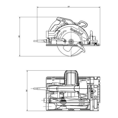 Metabo Scie circulaire portative KS 55 FS set avec rail de guidage FS 80 ; coffret plastique