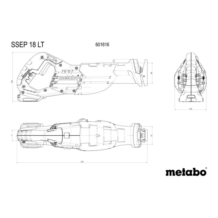 Metabo Scie sabre sans fil SSEP 18 LT (601616850) Carton