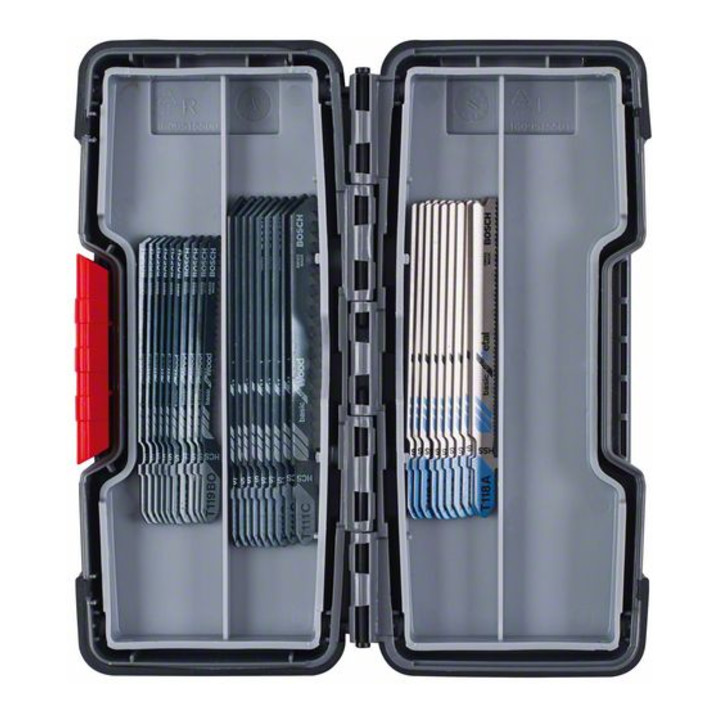 Metabo Scie sauteuse STE 100 Quick en coffret plastique + Set de lames Bosch Wood et Metal 30 pcs