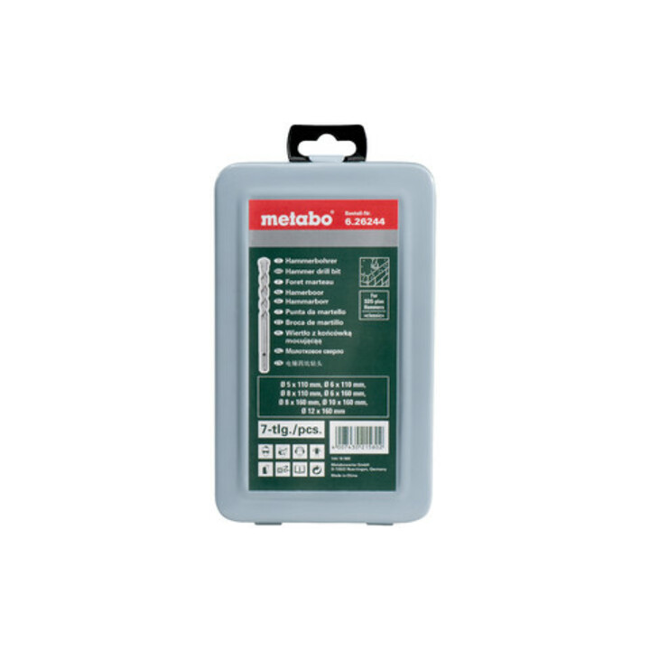 Metabo SDS-plus Classic boorset 7 stuks Ø 5, 6, 8 mm, L=110 mm / Ø 6, 8, 10, 12 mm L=160