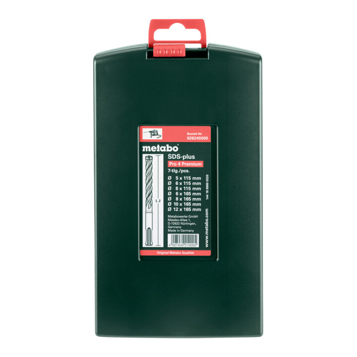 Metabo SDS-plus Pro 4 Premium-Bohrersatz 7-teilig