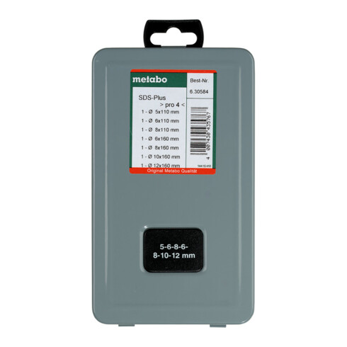 Metabo SDS-plus Pro4 (2C) Bohrersatz, 7tlg.