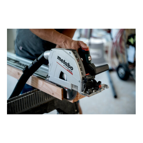 Metabo Sega circolare a immersione a batteria in set KT 18 LTX 66 BL set con guida FS 160,X 340, 18 V 2x8 Ah LiHD + ASC 145