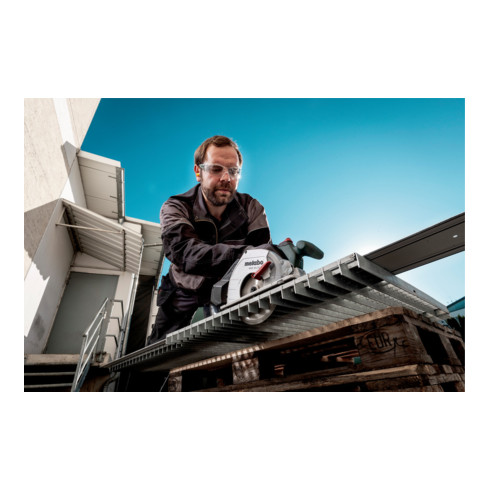 Metabo Sega circolare a mano per metalli a batteria MKS 18 LTX 58 FS Set + guida FS 160, MetaLoc