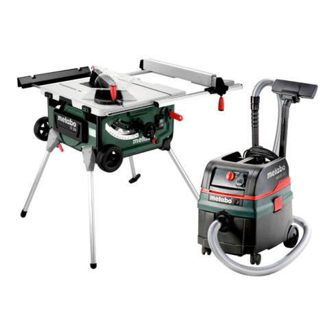 Metabo Sega circolare da banco TS 254 + aspiratore multiuso ASR 25 L SC, set in scatola di cartone