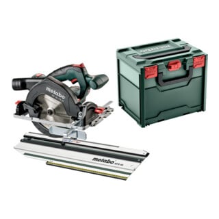 Metabo Sega circolare manuale a batteria in set KS 18 LTX 57 con guida di taglio KFS 44,X 340, 18 Vx+