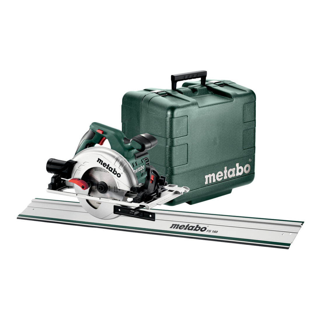 Metabo Sega circolare manuale KS 55 FS set con guida FS 160, valigetta in plastica