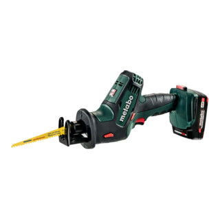 Metabo Sega frontale a batteria SSE 18 LTX Compact valigetta in plastica, 18 V 2x2 Ah ioni di litio + ASC 55