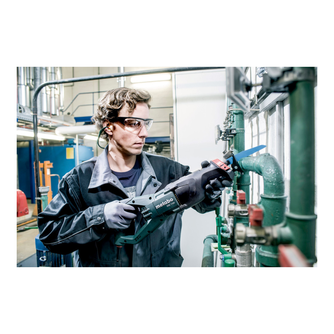 Metabo Sega frontale a gattuccio SSE 1100 valigetta in plastica