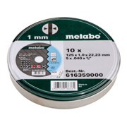 Metabo Set 10 dischi per troncatura Promotion Inox TF 41 in barattolo di latta
