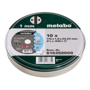Metabo set van 10x doorslijpschijven Promotion Inox TF 41 in blikken doos