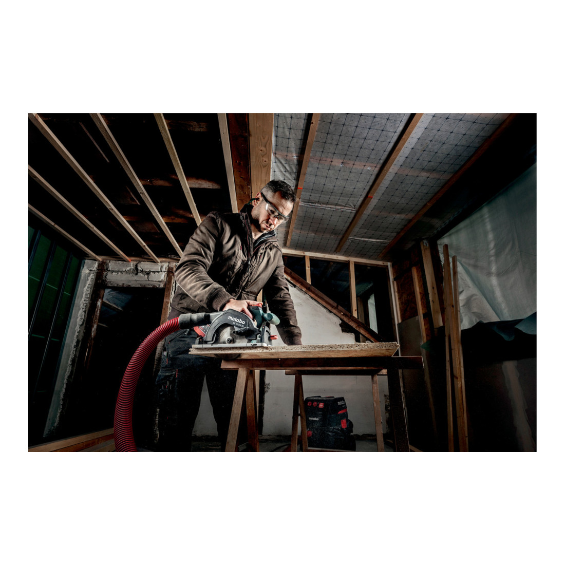 Metabo set accu handcirkelzaag KS 18 LTX 57 met afkortrail KFS 44; metaBOX 340; 18V x +