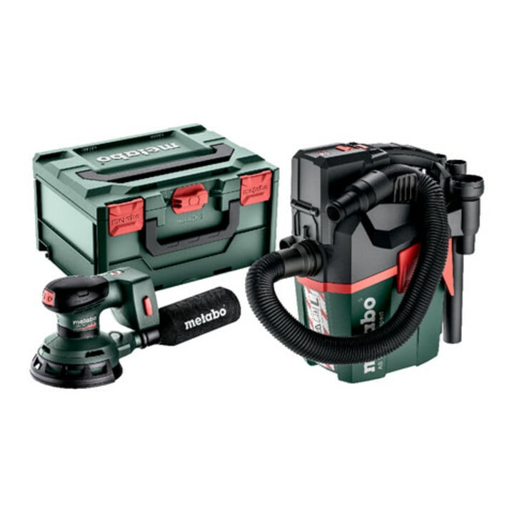 Metabo Set Akku-Exzenterschleifer SXA 18 LTX 125 + Akku-Sauger AS 18 L PC Compact