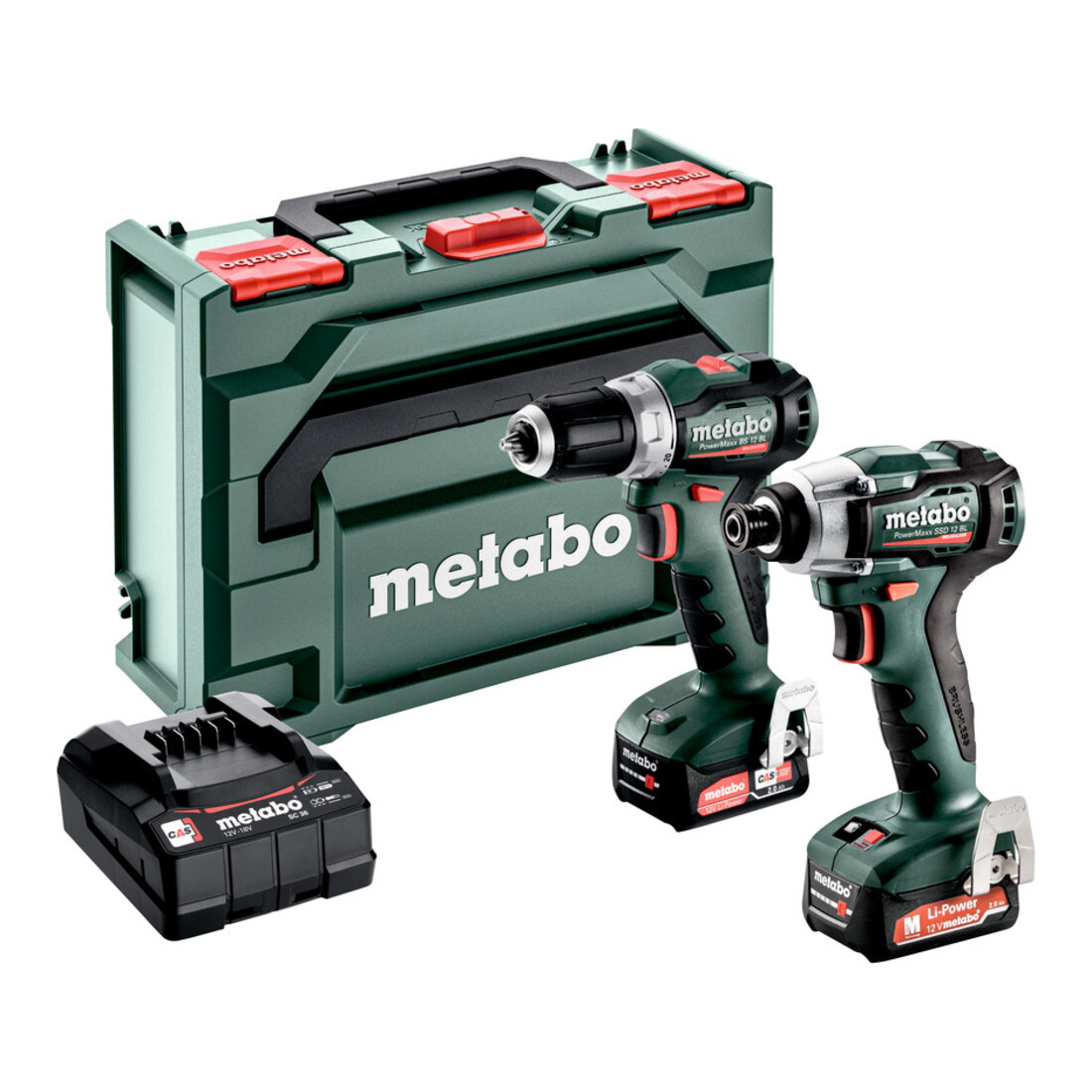 Metabo Set batterie Combo Set 2.7.3 12 V BL (685228000) PowerMaxx BS 12 BL + PowerMaxx SSD 12 BL; metaBOX 145