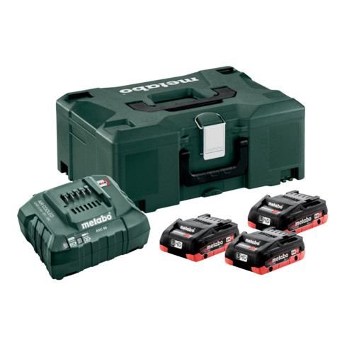 Metabo Set di base 3xLiHD 4.0 Ah + Metaloc