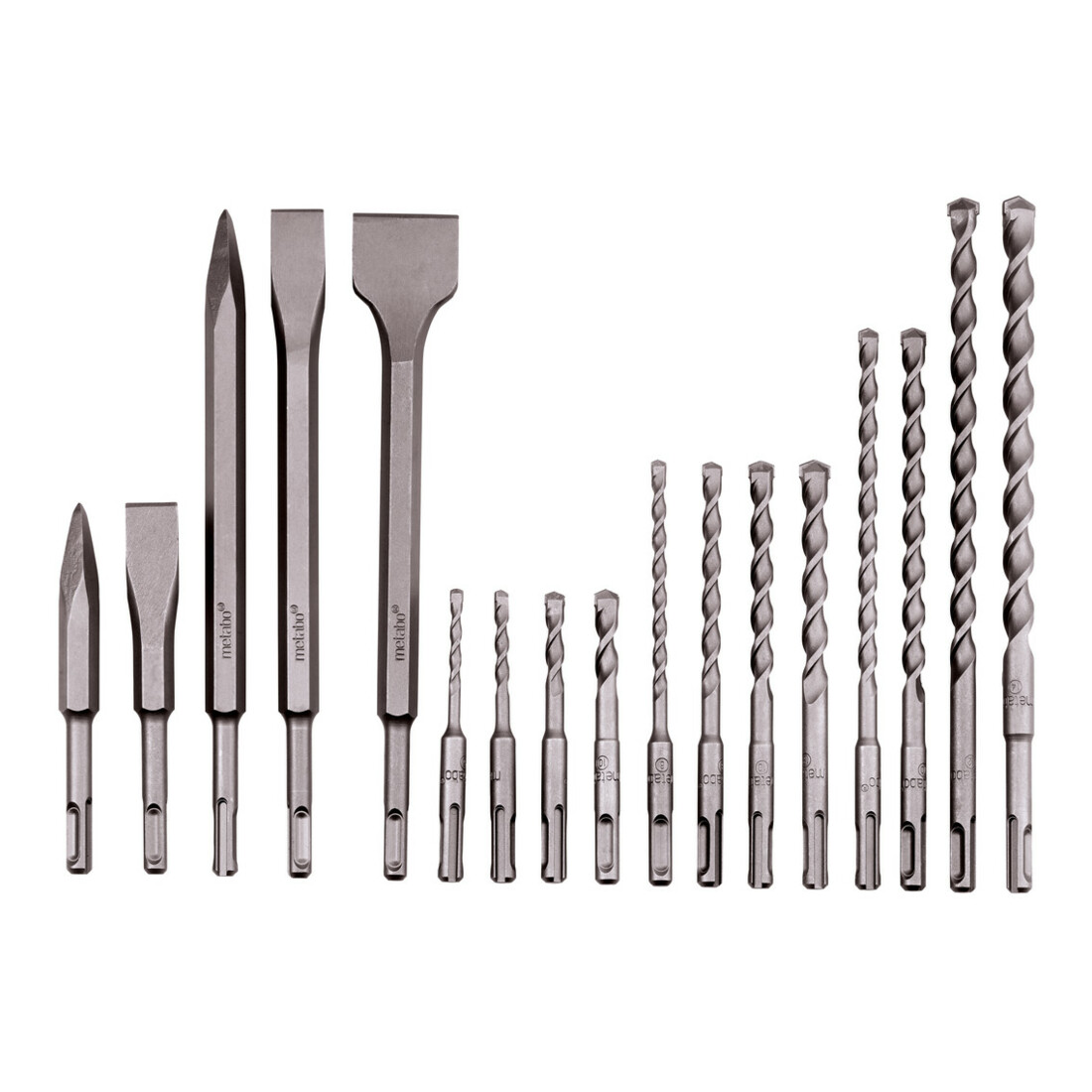 Metabo Set di punte e scalpelli SDS-plus SP, 17pz., in valigetta di alluminio